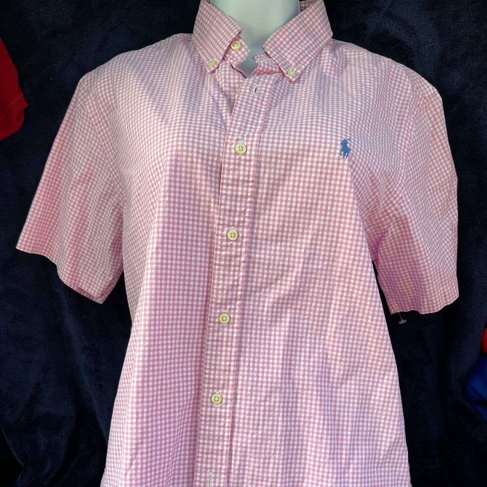 Pink and white Ralph Lauren button up